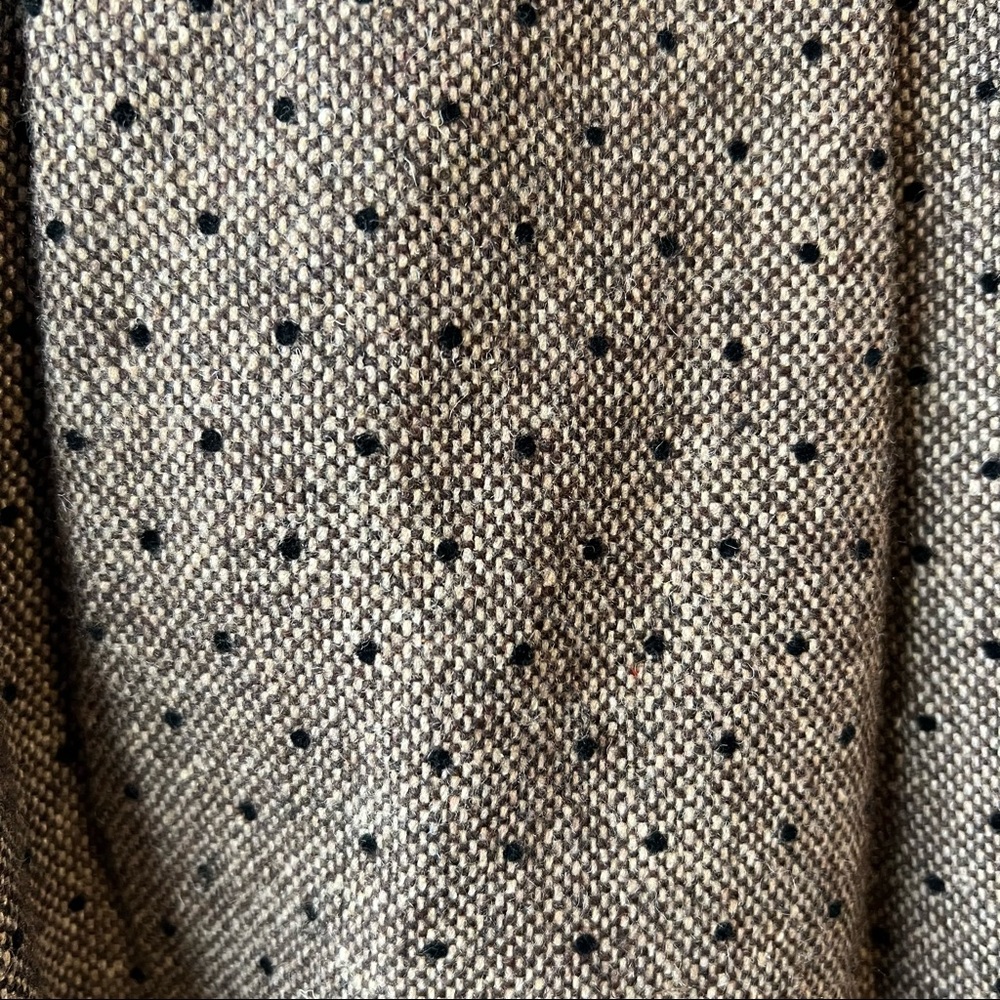 ModCloth brown polka dot wool skirt size medium retro style - Picture 2 of 7